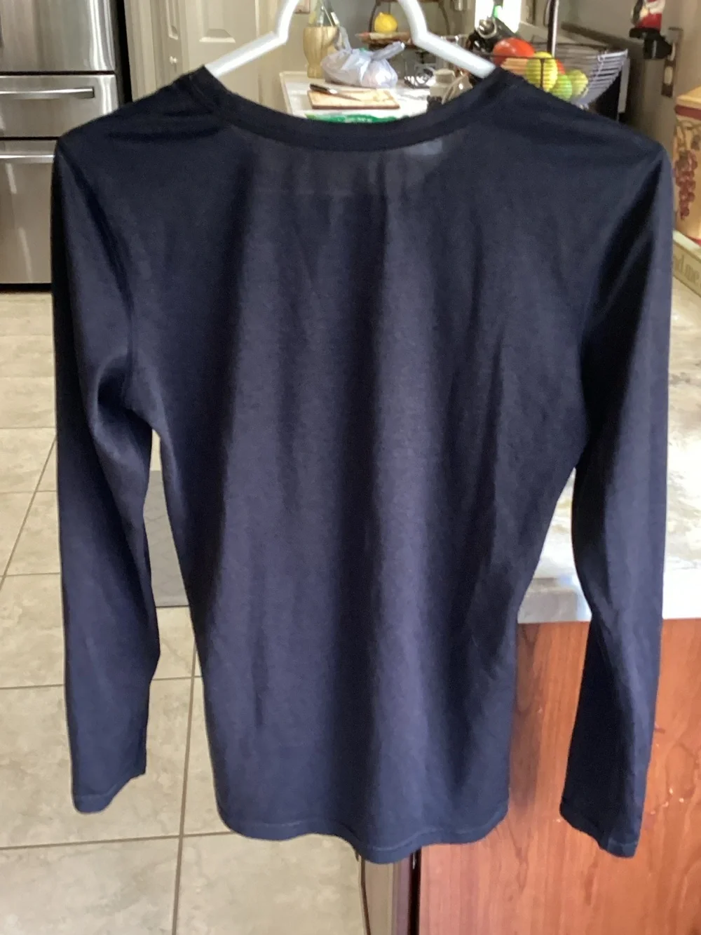 Nike Black Long-Sleeve Tee with White Logo